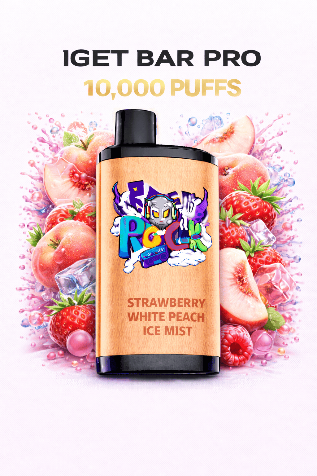 STRAWBERRY WHITE PEACH ICE MIST (NEW FLAVOUR!) - IGET BAR PRO 10,000